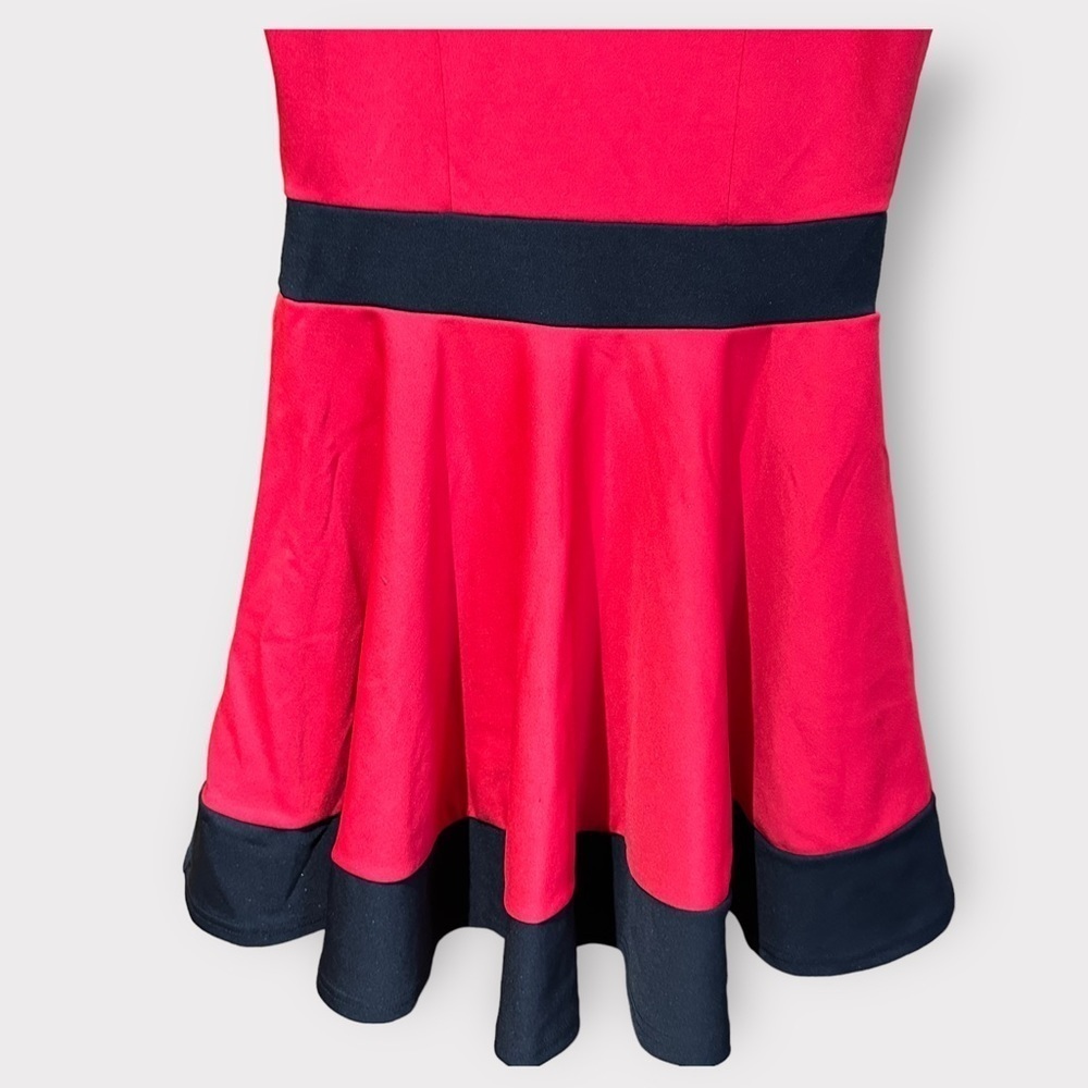 Skater black & red dress mesh detail size 12 used chemistry ladies party - Picture 2 of 14